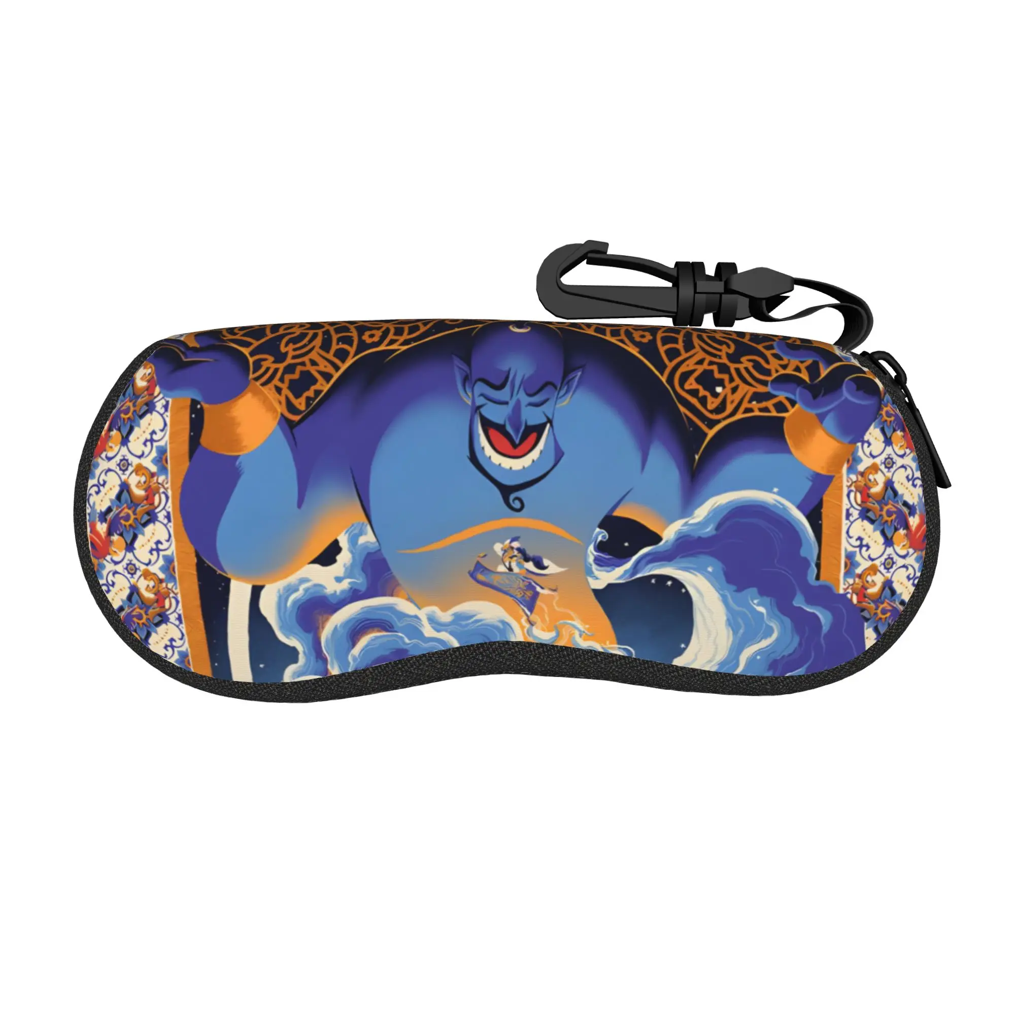 Estuche para gafas de moda Aladdin, estuche suave para gafas con cremallera, caja para gafas con llavero, accesorios para bolsos, el mejor regalo para los fanáticos, 1 ud.
