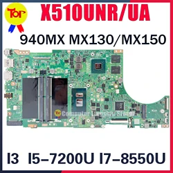 KEFU X510U Laptop Motherboard For ASUS X510UN X510UQ X510UNR X510UA X510UR X510UQR X510UNO X510URR I3 I5 I7 100% Working Testd