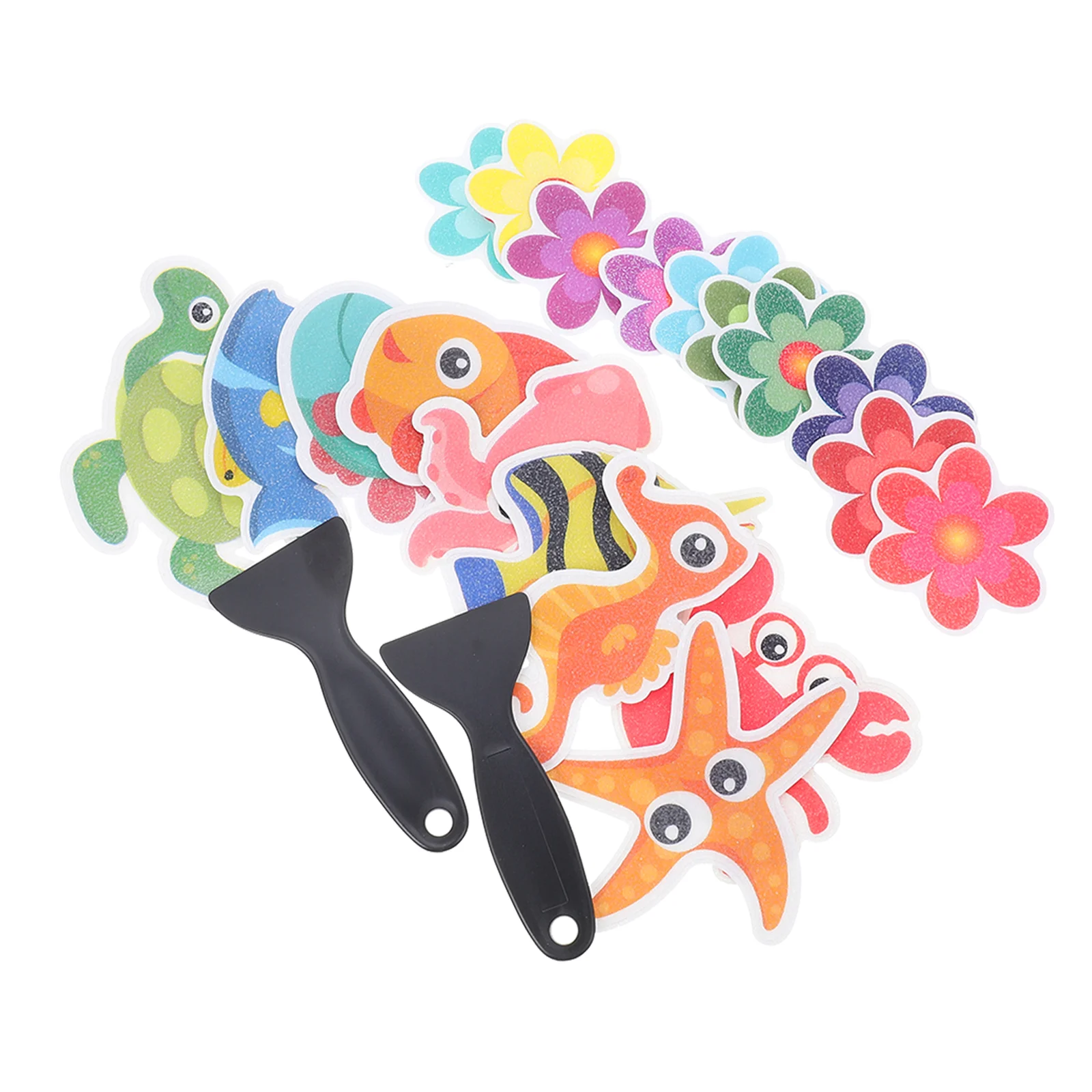

Plumbing Tape Bathroom Non-slip Stickers Anti-slip Bathtub Decal Ceiling Cartoon Colorful Marine Child