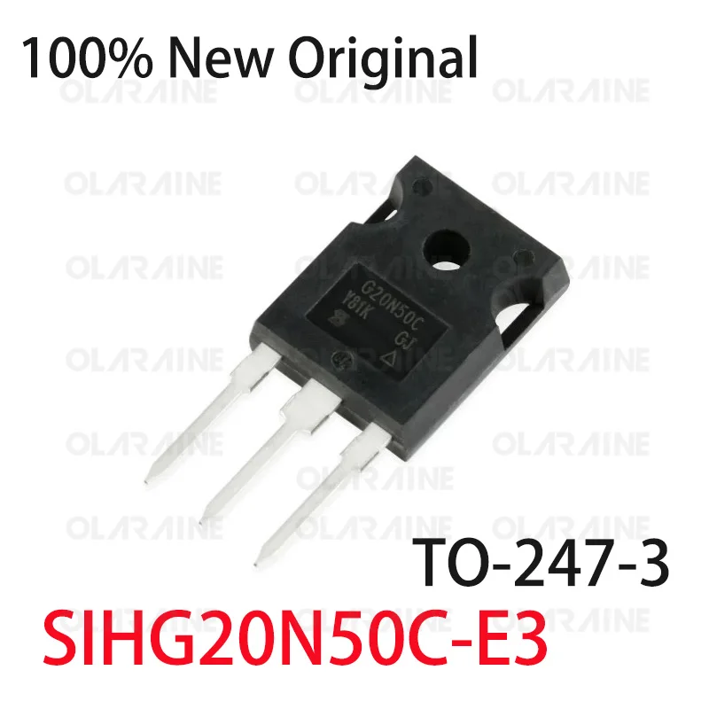 1/5/10Pcs SIHG20N50C-E3 TO-247-3 transistor MOSFET N-Channel	 1 Channel Vds-500 V Id-20 A Pd-250 mW