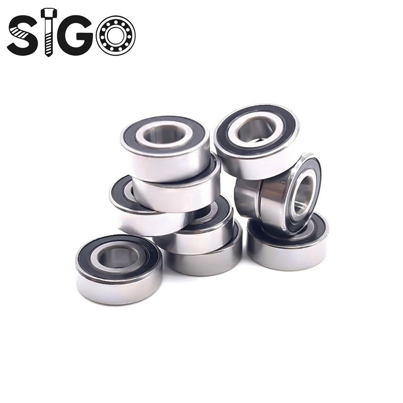 10PCS MR125RS 5X12X4 Mm Bearing  ABEC-7 Hobby Electric RC Car Truck MR125 RS 2RS Ball Bearings MR125-2RS Black Sealed