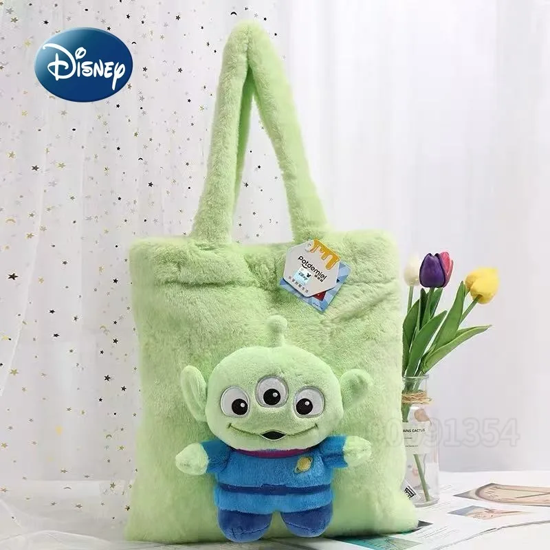 

Disney New Plush Doll Handbag Large Capacity Women's Plush Handbag Lightweight Fashion Casual Women's Shoulder Bag High Quality
