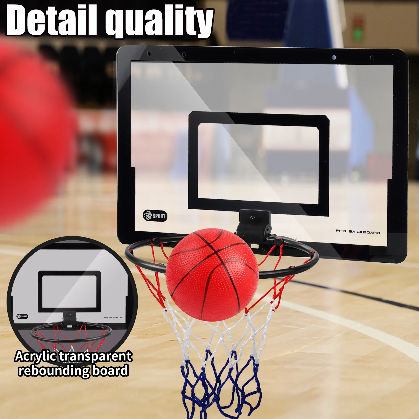 Mini Plastic Basketball Hoop, Indoor Basketball Backboard, Plastic Foldable Basketball Hoop, No Installation Required