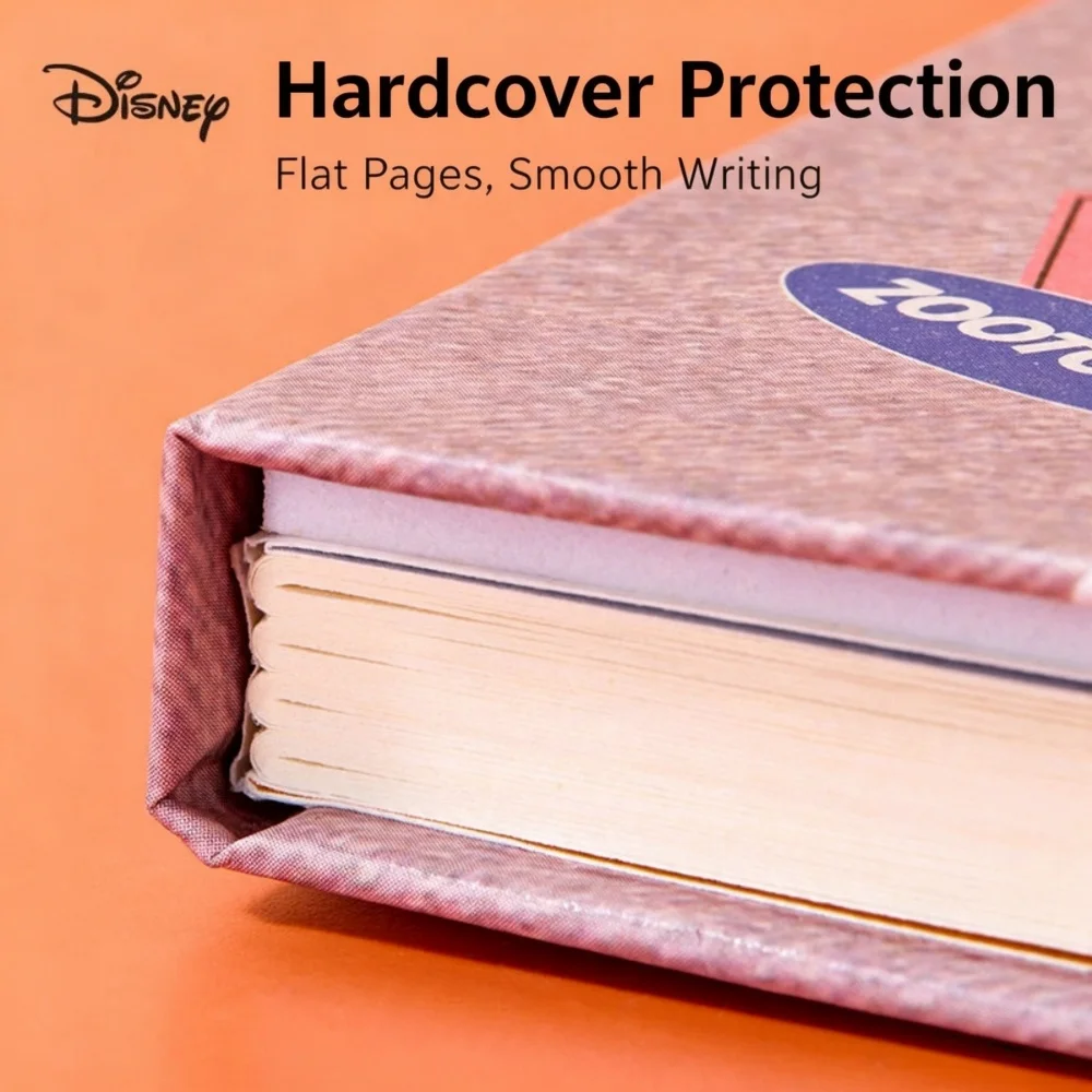 Genuine Disney Zootopia Clawhauser Judy Hopps 64 Sheets Maze Diary Hardcover Creative Notebook for School Notes Office Supplies