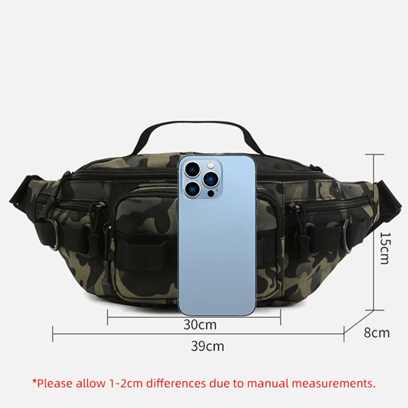 Fanny Pack Men Tactitcal Bag Camping Waist Chest Molle Bags Belt Camping Outdoor Hunting Assualt Hiking Backpack Travel Sling