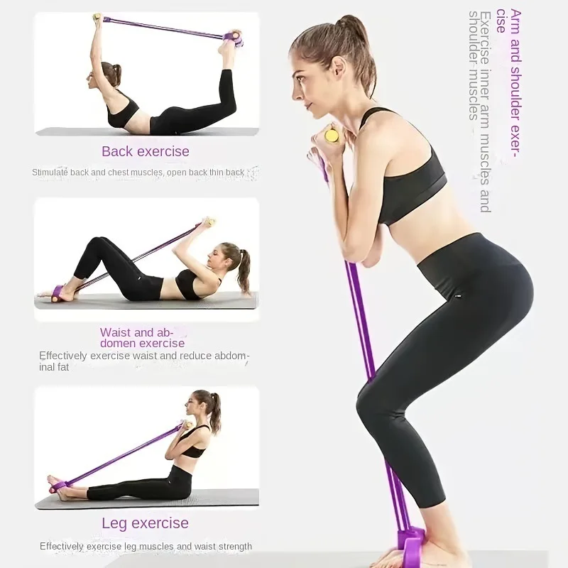 4 Resistance Elastic Pull Rope Training Device Abdominal Resistance Band for Home Gym Sport Exercise Training Fitness Equipment