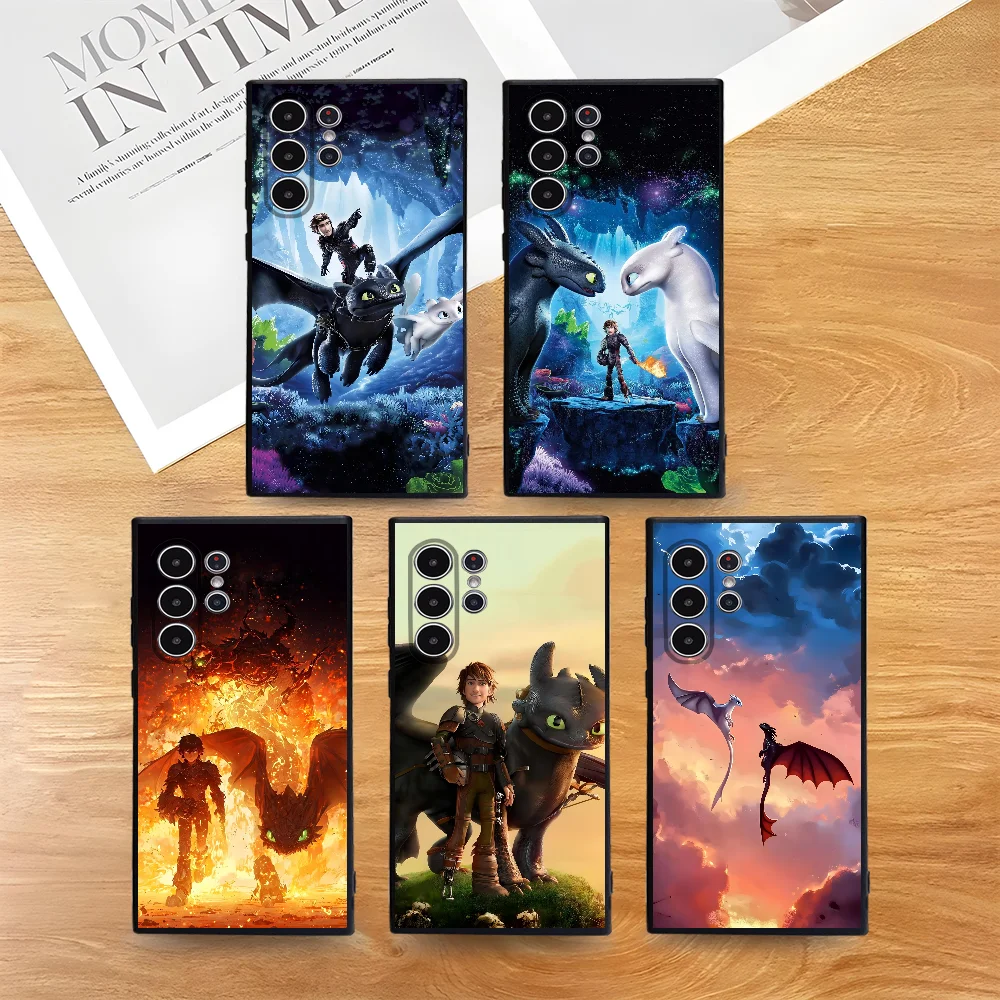 

How To T_Train Your D_Dragon Case Samsung For Galaxy S25 S24 S22 S23 Ultra S21 S20 Plus 5G Frosted Non-Slip Full Cover Soft Case