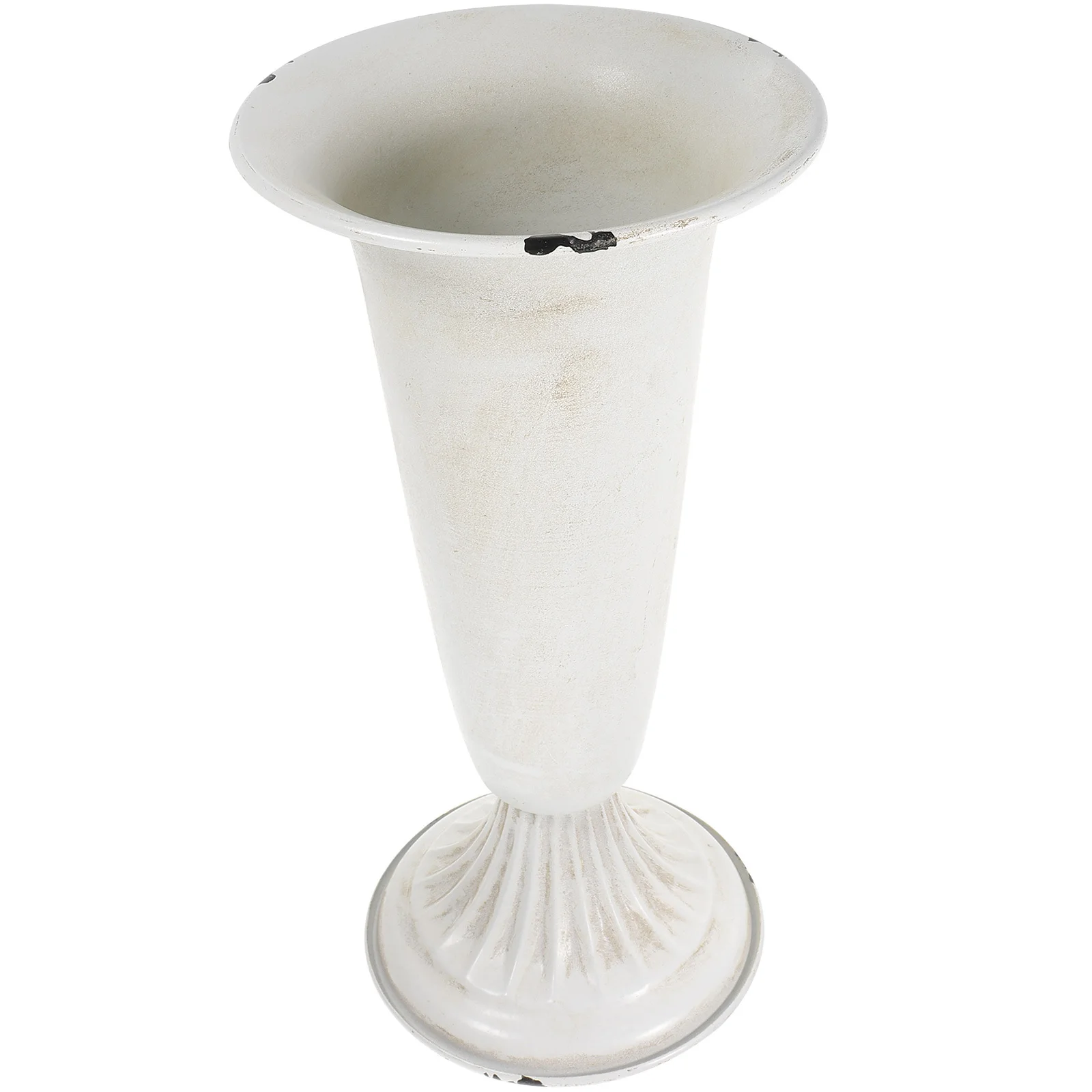 

European Style Vintage Metal Flower Vase Retro Decorative Desktop Tabletop Vase for Wedding Banquet Home Decor