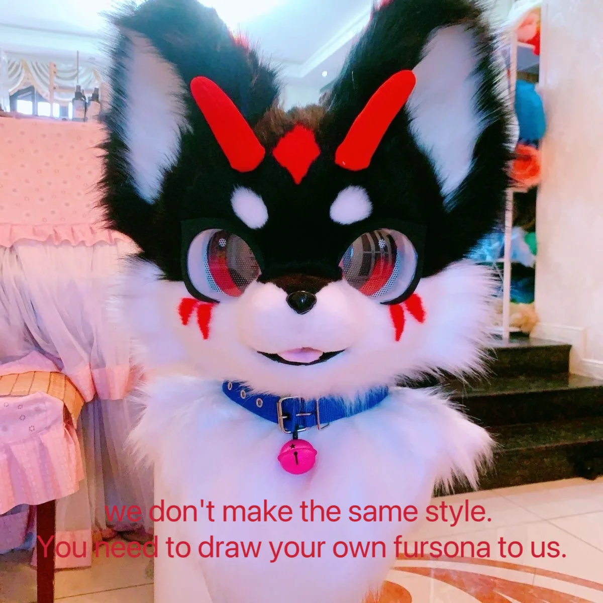 Kawaii głowa zwierzęcia bestia Fursuit zestawy słuchawkowe śliczne futrzane kostiumy Cosplay spersonalizowane futrzane głowy Comiket futrzane lalki