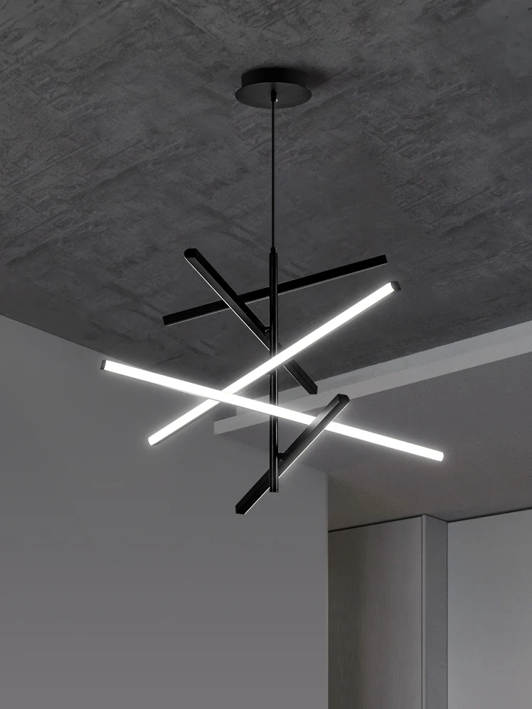 Nordic geometria paski wisiorek Led światła salon jadalnia oświetlenie żyrandol pokojowy wystrój domu sypialnia Loft lampa wisząca oprawa