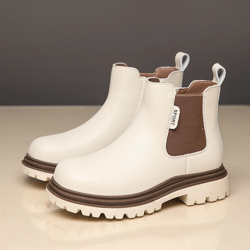 

2025 New Girls Short Boots Simple Non-slip Kids Fashion Casual Versatile Round-toe Princess Ankle Boots Drop Shipping Child Shoe