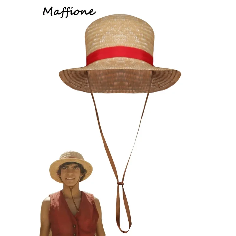 

Luffy Straw Hat Cosplay Costume Props Anime Live Action TV One Cosplay Piece Disguise Cap Outfits Men Halloween Suit Accessories