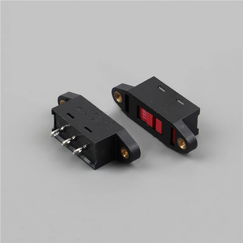 الجهد محدد الشريحة التبديل 1 قطعة 110 فولت إلى 220 فولت/115 فولت-230 فولت 3 محطات الجهد محدد منفذ مفاتيح الشريحة التبديل #2