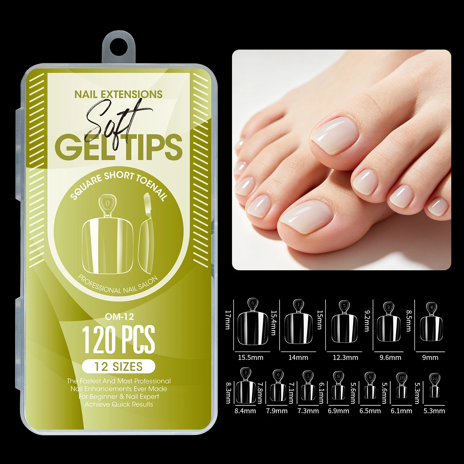 120 Stück Halbmatte Verlängerungs-Gel-Tips, Mandel-, Stiletto-, Coffin- und French-Form, Künstliche Nägel, Vollabdeckung, Acryl, für Salon und Zuhause, Press-On-Nägel