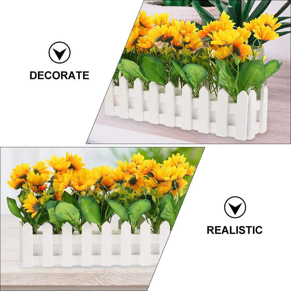 

Realistic Sunflower Potted Plant Decor Artificial Sunflowers for Home Office Desk Bookshelf Living Room Study Room Decoration