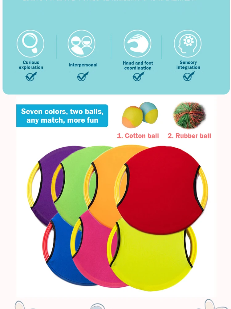 Zabawa na świeżym powietrzu piłeczka do odbijania wiosła do skakania, gra typu Toss and Catch, rodzicielska interakcja dla dzieci, prezenty dla dzieci