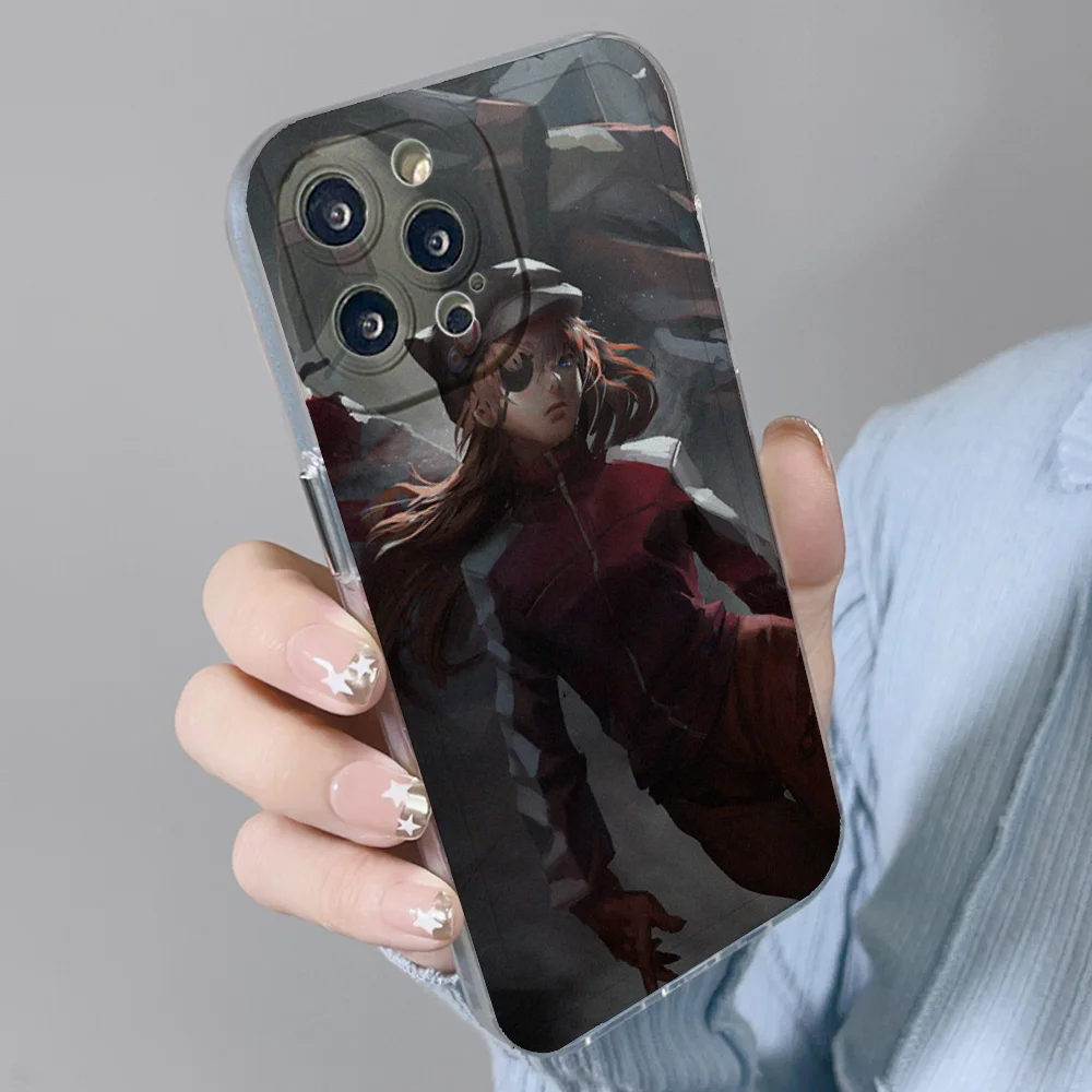 Asuka Langley Soryu Phone Case For IPhone 11 12 13 14 15 Plus Pro Max Anger Eyes Silicon Clear Soft Cover