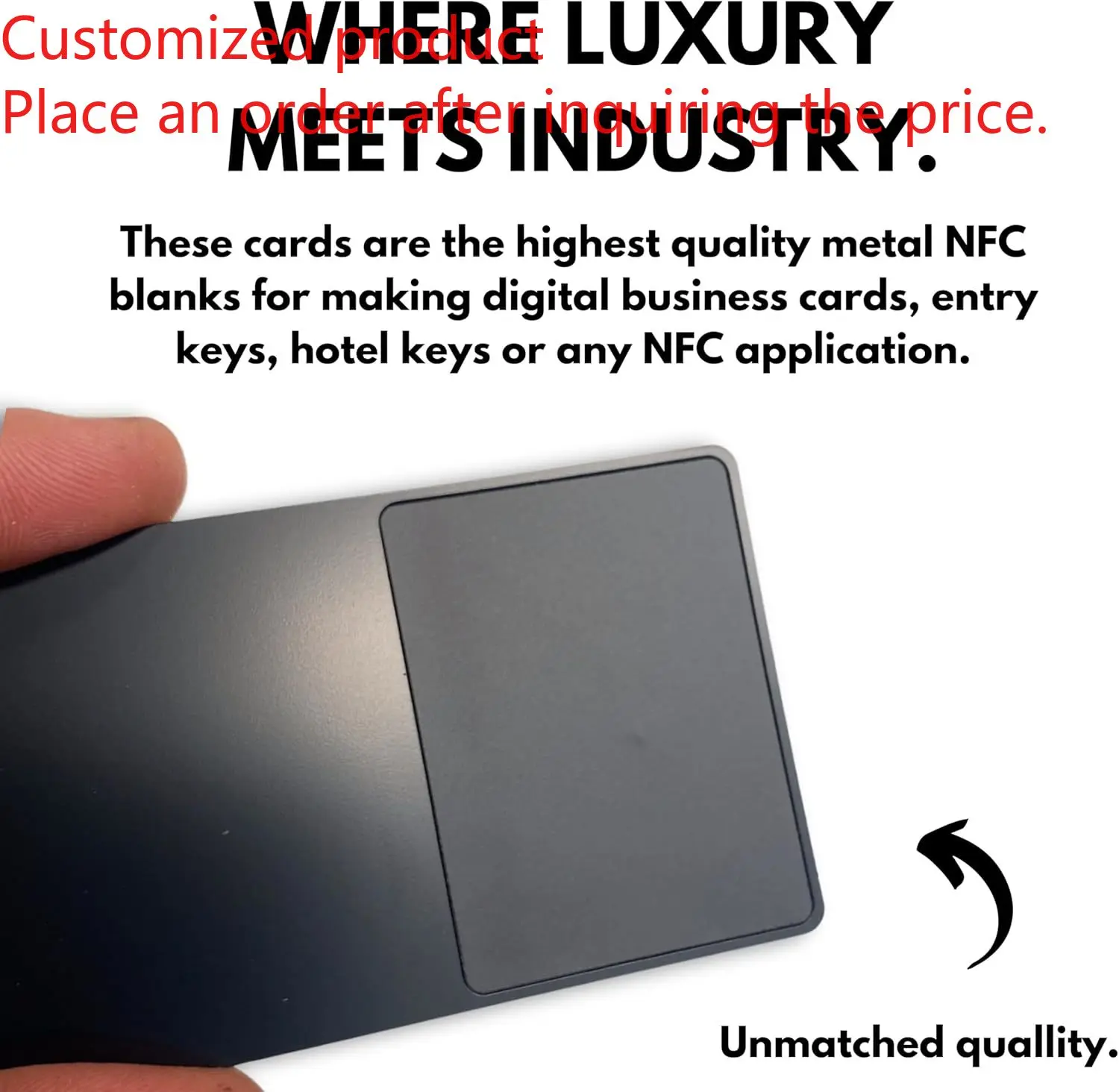 Customized product Premium Brushed Gold Access Control Cards 5 NFC Embedded Laser Engraver Blanks for Digital Business Hotel Key