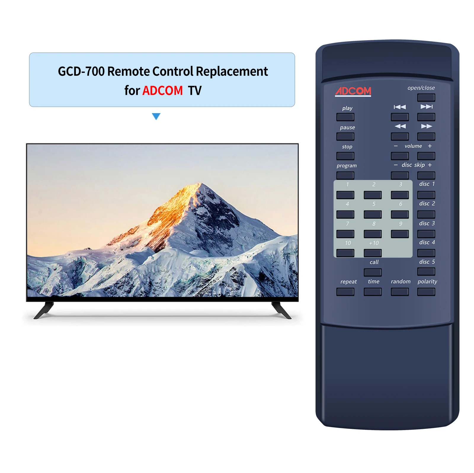 Remote Control pengganti GCD-700 baru untuk GCD-700 ADCOM