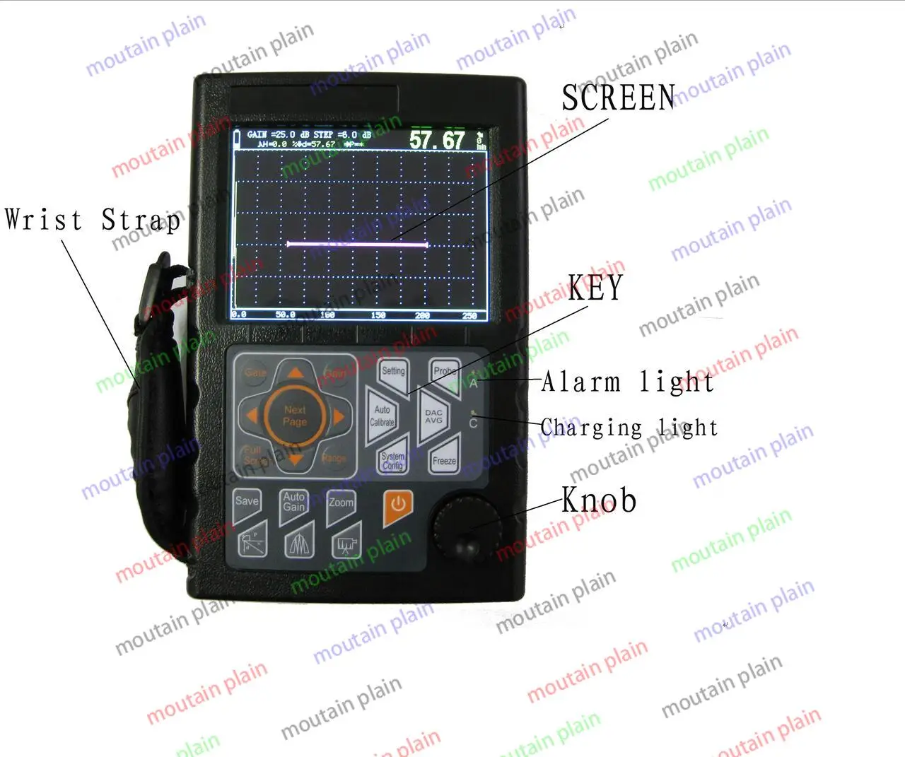 Portable NDT Digital Ultrasonic Flaw Detector Capture Automated Calibration Automated Gain YFD300 High-speed Range 0~10000