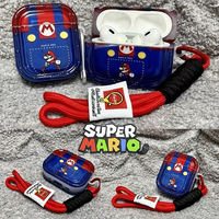 Super Mario Cartoon Earphone Case for Airpods1 2 3 4 Pro Soft Protective Shell Bluetooth Wireless Headset Cover for Airpods Pro2