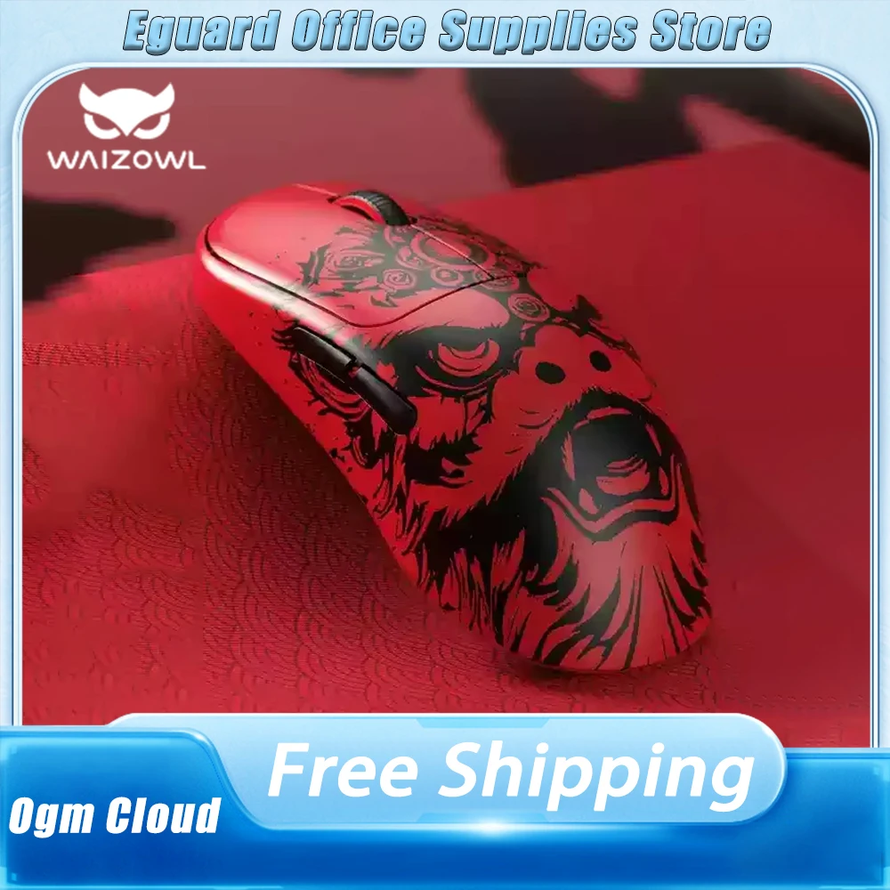 

Игровая мышь Waizowl Ogm Cloud 2,4G, беспроводная Bluetooth 8k, Nordic, 32000 точек на дюйм, Paw3950, легкий вес, индивидуальный офисный ПК, csgo Gamer