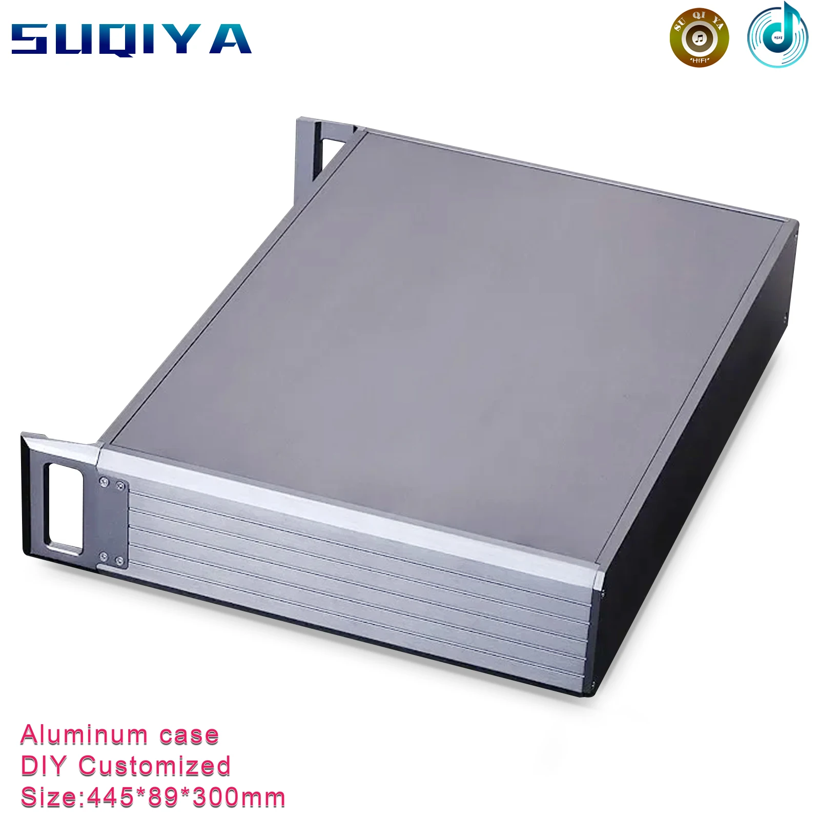 

DIY amplifier case 445*89*300mm 2U aluminum amplifier chassis / Instruments Chassis / AMP Enclosure /amplifier case / DIY box