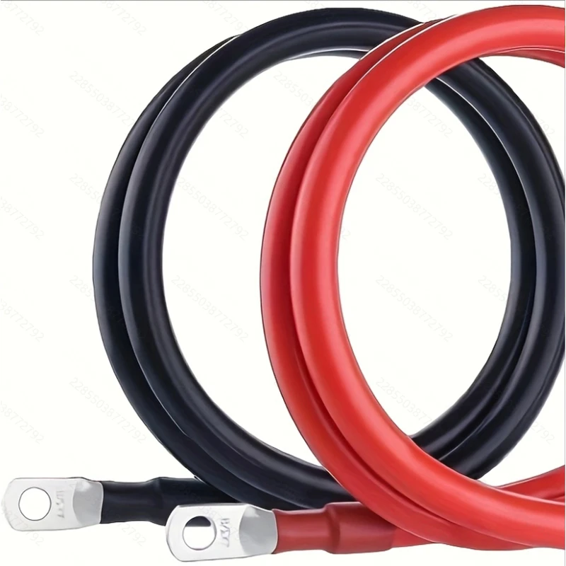 Conjunto de fio do inversor de potência 2PCS 4AWG: fio No.4 de 12/20/40 polegadas com terminais de cobre estanhado SC35-10. Adequado para RV, auto, sola