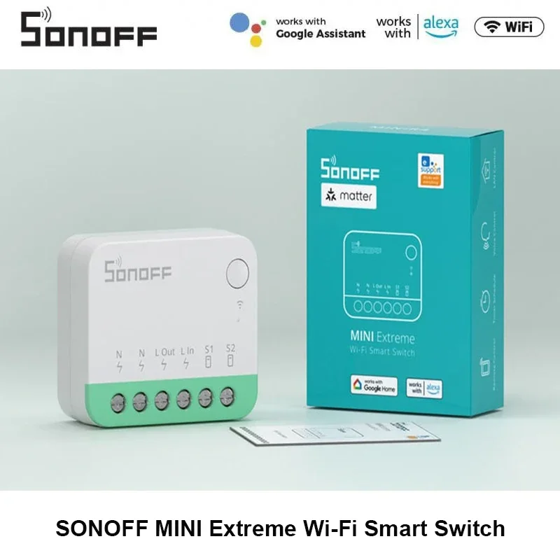 

Умный выключатель SONOFF MINIR4M с поддержкой Wi-Fi и голосовым управлением