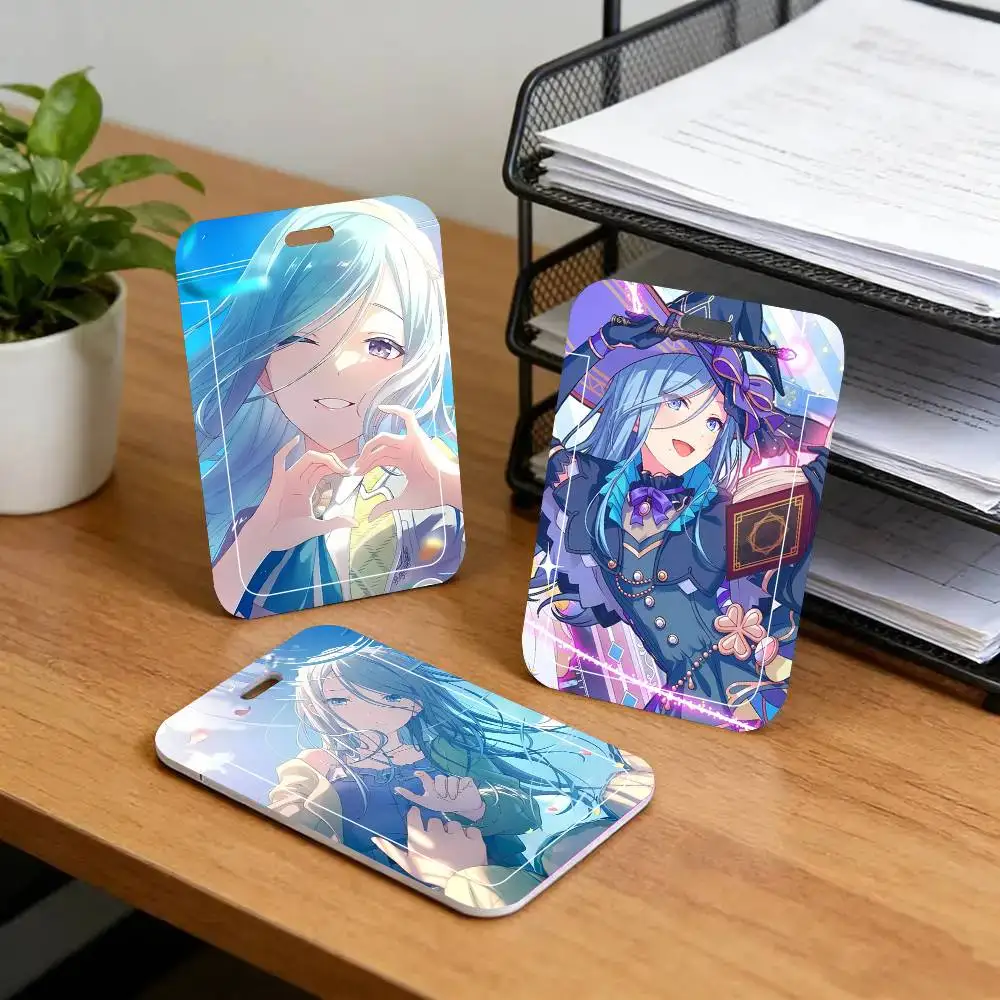Hinomori Shizuku Animation Game P-Project S-Sekai Black Lanyard Card Holders Student Meal Cards And Campus Ids School