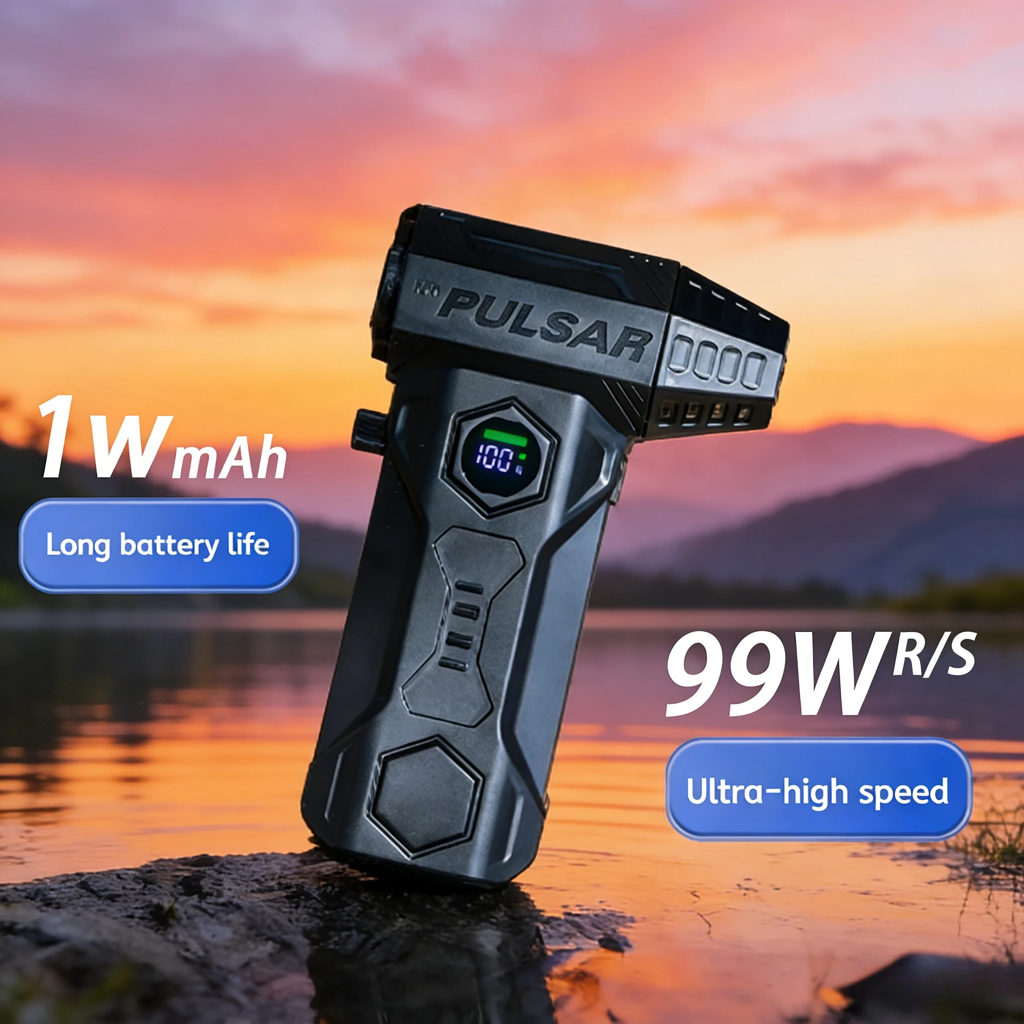 

X11 Turbo Jet Blower 990000RPM, 10000mAh Battery, Strong Force | 2-in-1 Car Cleaning Blower & Vacuum