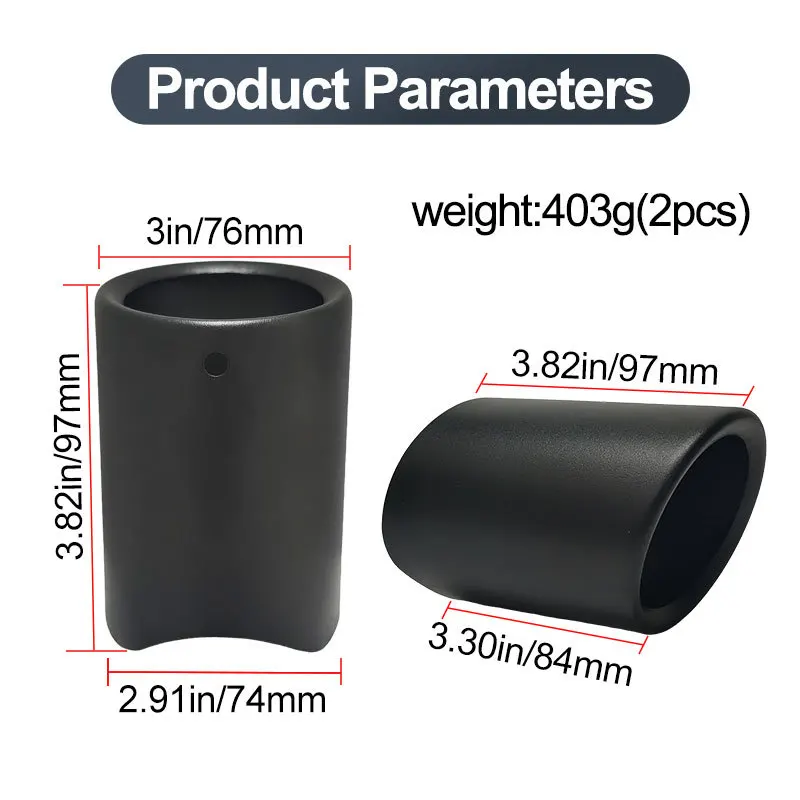 BMW 5シリーズ 520Li、523Li、535Li、528Li、325Li用 マットブラック エキゾーストテールパイプ