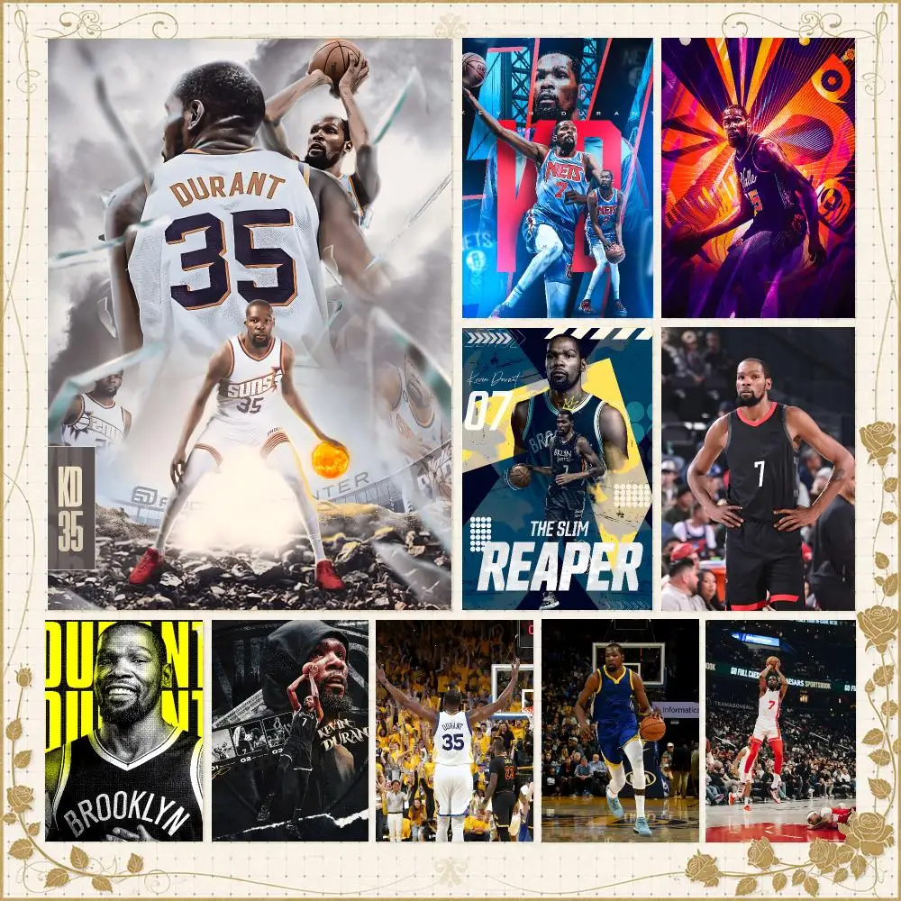 Player K-Kevin Durant Basketball Star Poster Wall Art Bedroom Living Room Dorm Bar Cafe Gym Studio Home Decor Gifts