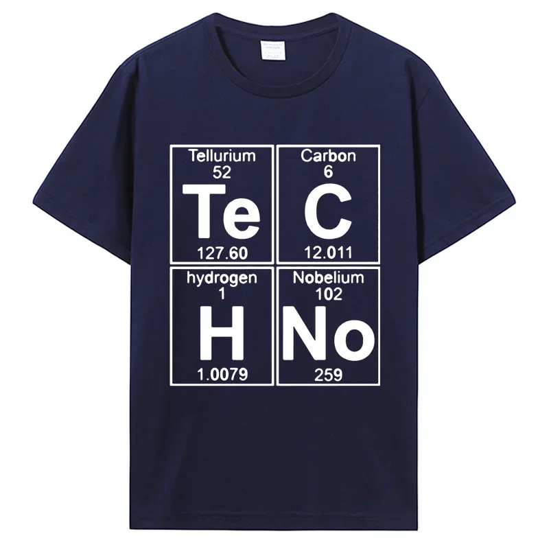 New Funny Graphic T Shirt Mens Te C H No Techno Pop Music Short Sleeved Tees Tshirt Cotton O-Neck Hip Hop Unisex Top Oversized