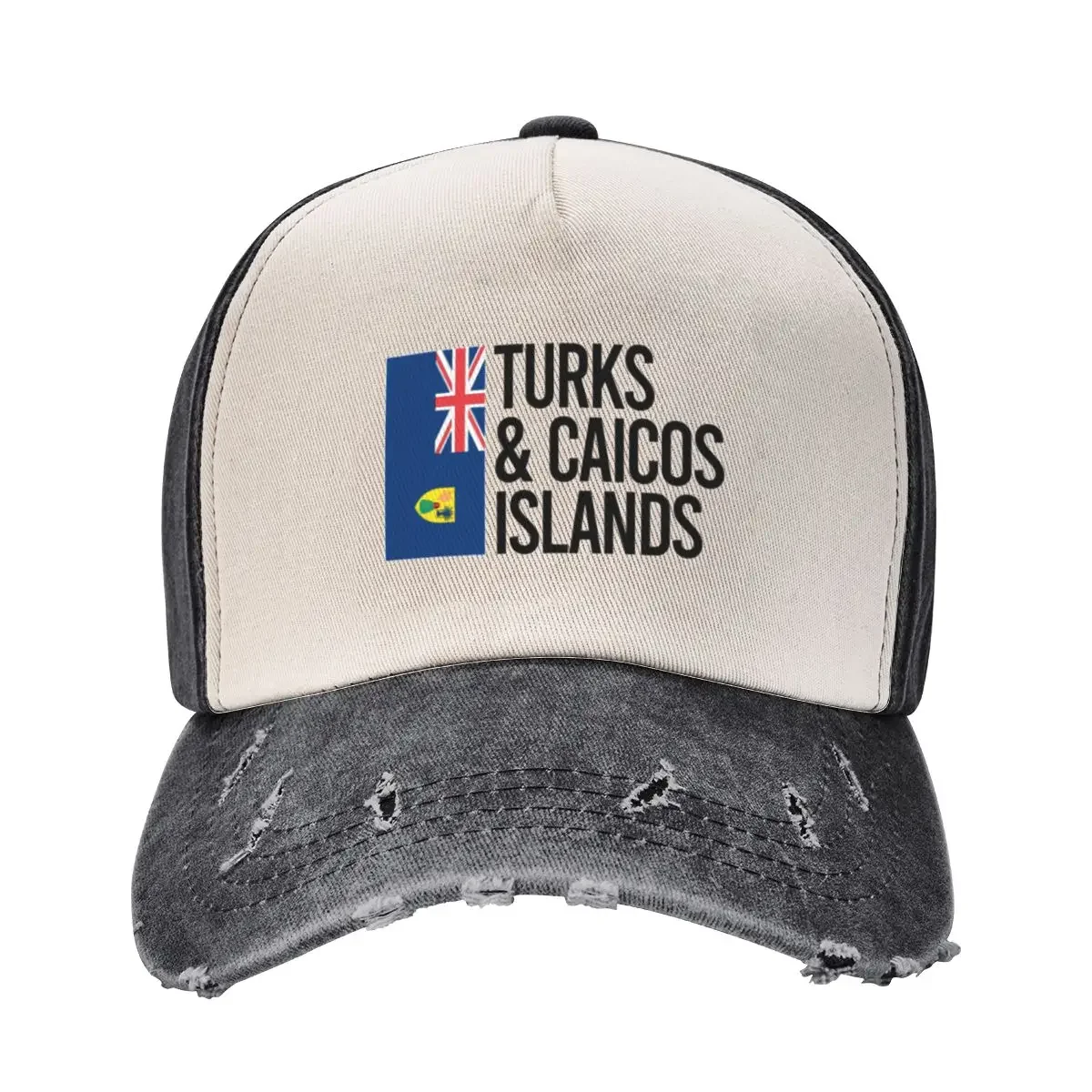 Turks & Caicos Islands Minimal Design collection Baseball Cap foam party Hat dad hat black summer hat Men Hats Women's