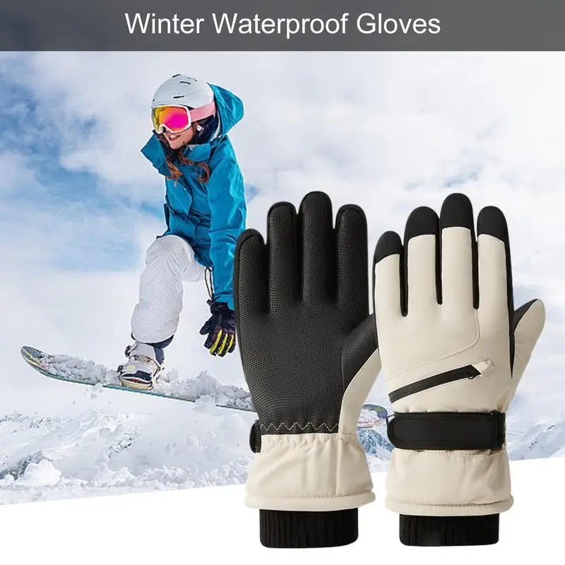 Running Gloves For Men Waterproof Ski Gloves Warm Five-Layer Thermal Construction Women's Gloves For Winter Outdoor Adventures