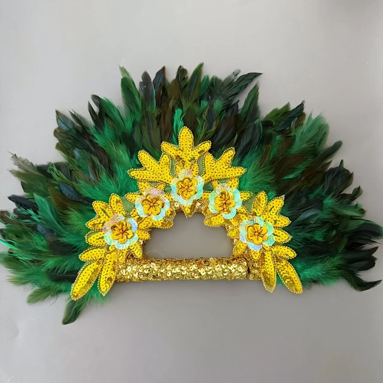 Colorful wedding bride holding a fan, TV drama movie dance party performance fan, Halloween party photo-taking fan