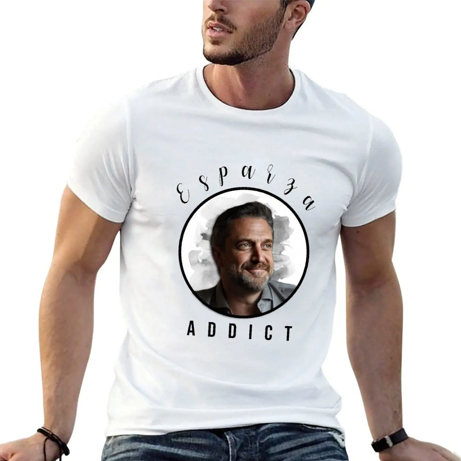 

Esparza Addict T-Shirt Luxury man Funny t-shirt new edition korean fashion t shirt men 100℅ cotton