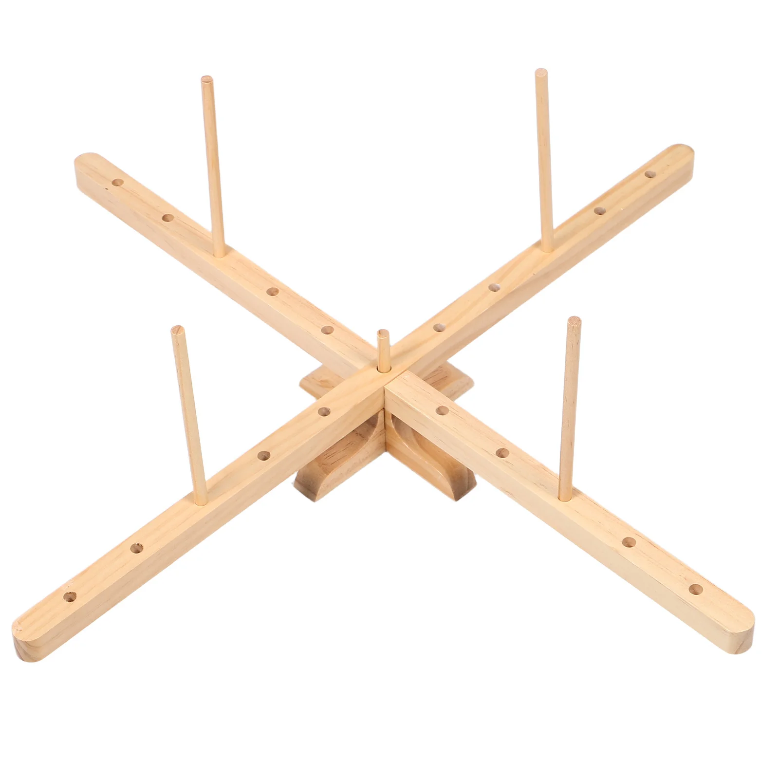 

Compact Wooden Yarn Holder - Space-Saving Rotatable Winder for Neat Yarn Balls - Natural Home Crafting Solution