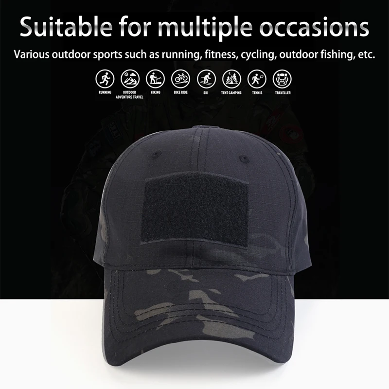 Outdoor Baseball Caps Camouflage Tactical Combat Paintball Adjustable Summer Snapback Sun Hats For Huntting Men Women