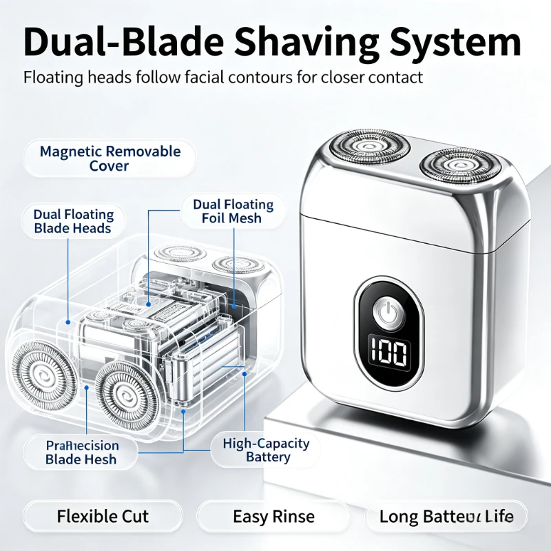 Двухлезвийная водонепроницаема – обзор и цена Men'S Grooming Blade