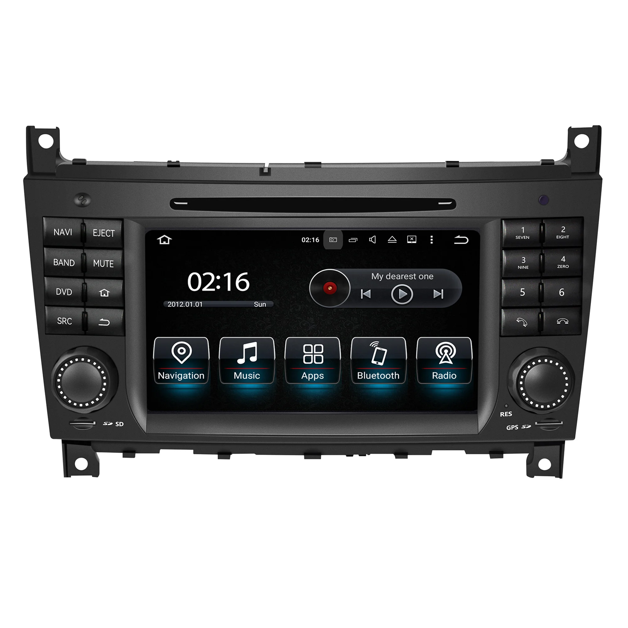 7-дюймовый сенсорный экран CarPlay стерео комплект для Mercedes-Benz Comand C-G Class OEM Замена автомобильного радио Android Auto GPS-навигация