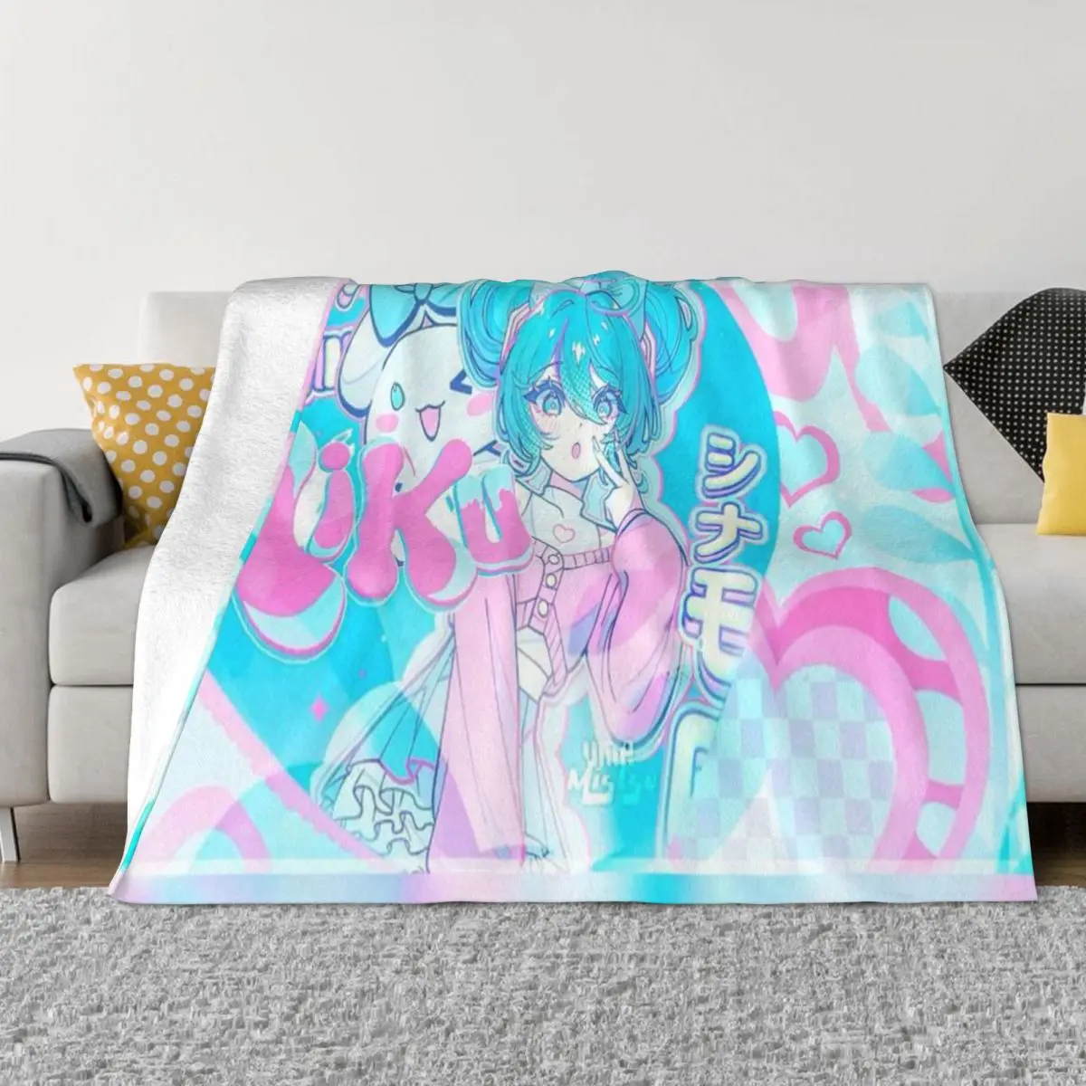 

Одеяло Hatsune Miku Merch Ультра-мягкие фланелевые пледы Расслабляющее покрывало
