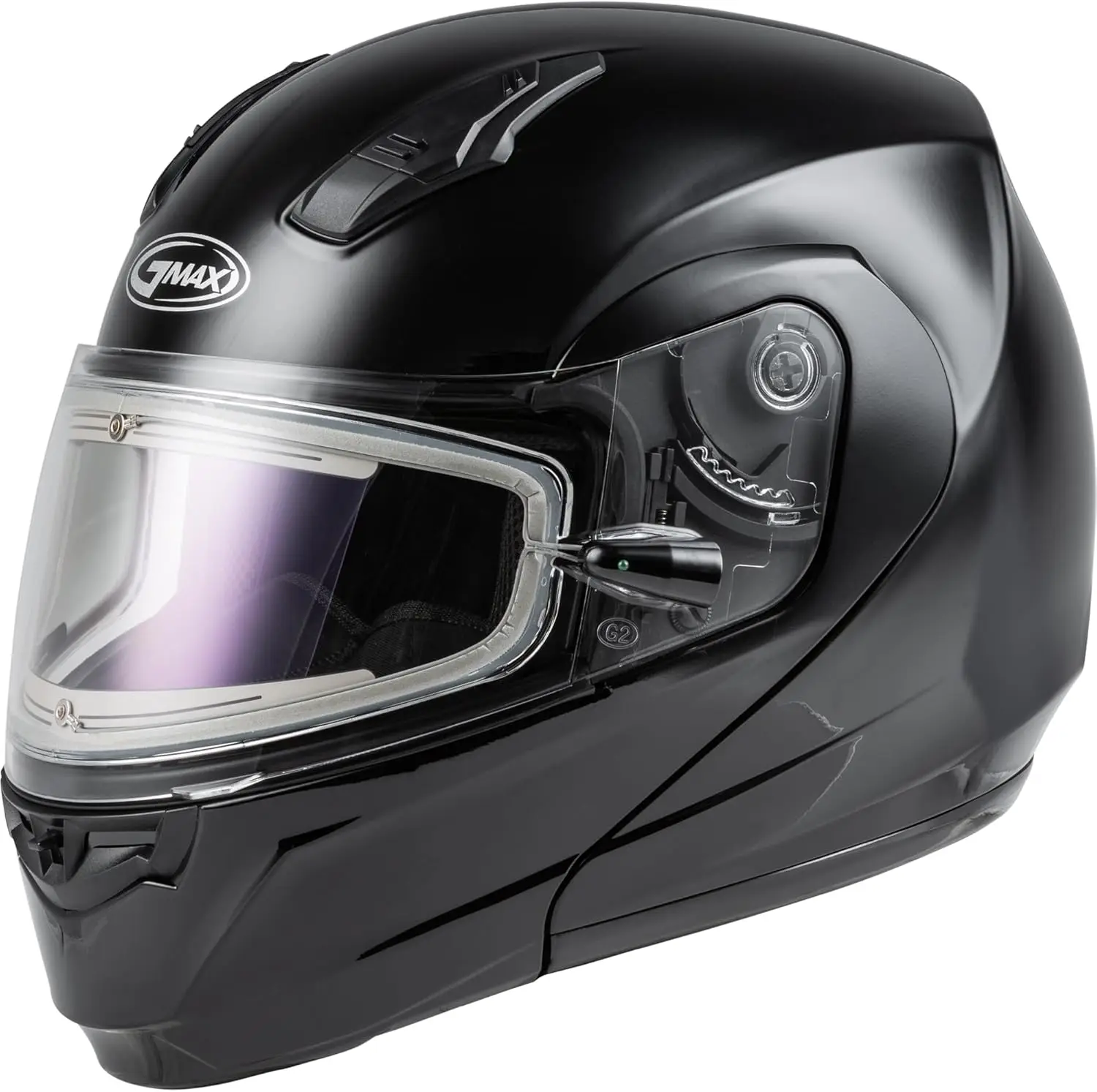 DOT Approved Modular Helmet for Snow & Motor Sports with Dual Lens Shield (Black)