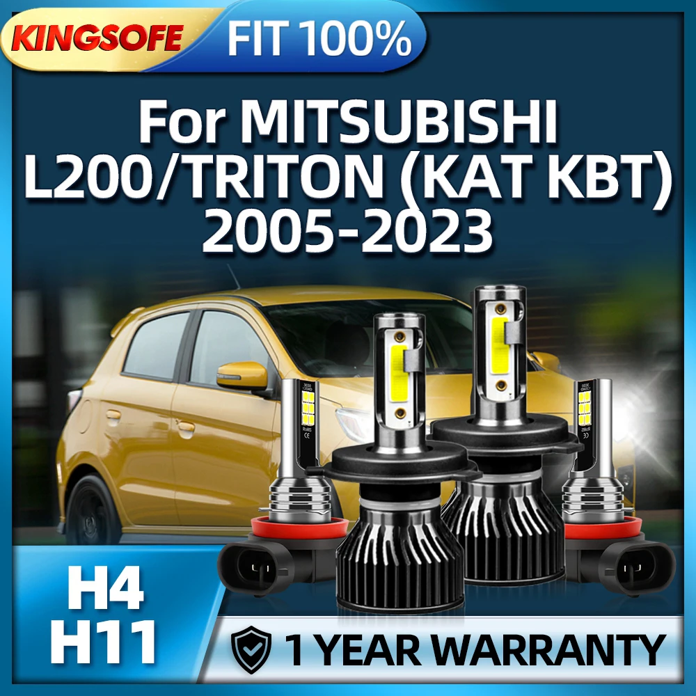 

H4 LED Headlight 30000LM H11 Fog Light Kit For MITSUBISHI L200/TRITON KAT KBT 2005 2006 2007 2008 2009 2010 2011 2012 2013-2023