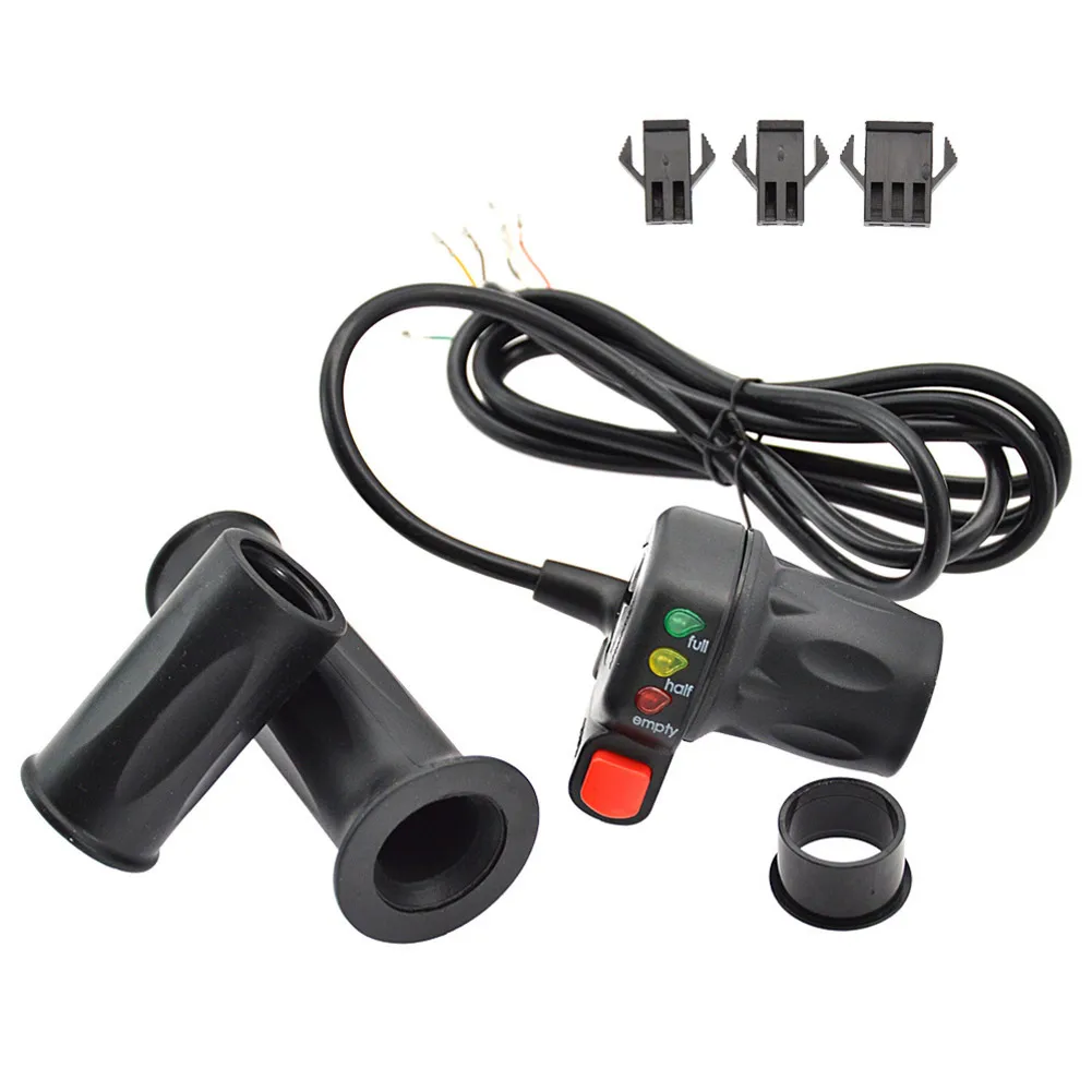 Electric Bike Twist Throttle 36V 48V Accelerator For E-bike Electric Scooter Bicycle Right Hand Throttle With Power Display