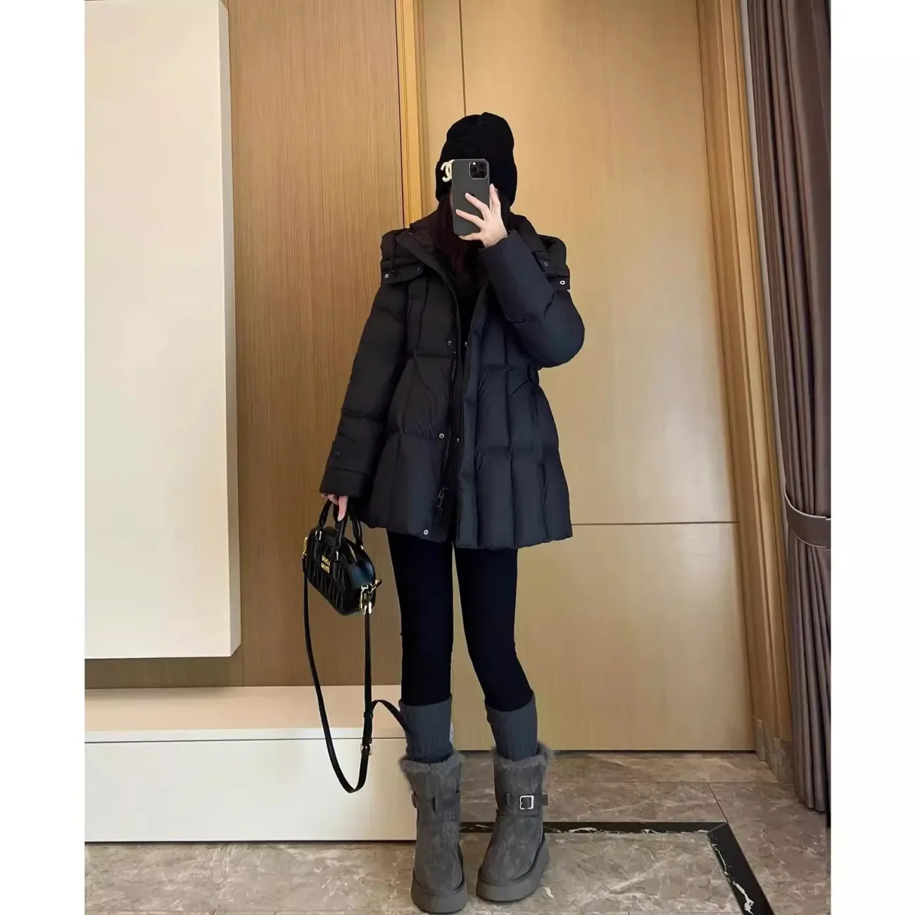 2023 neue Winter Unten Baumwolle Gefütterte Jacke frauen Mantel Abnehmen Taille Mit Kapuze Baumwolle Jacke Mode Warme Thicke Parka