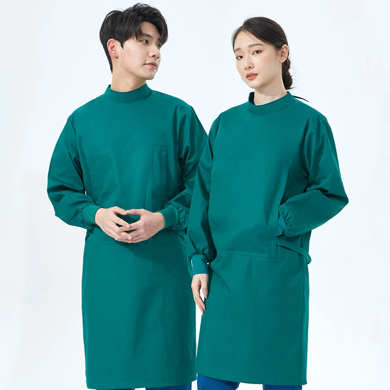 Unisex Surgical Gowns Doctor Operating Room Senior Midwife Uniforms for Nurses Care Center Anti-glare Surgical Uniform for Men