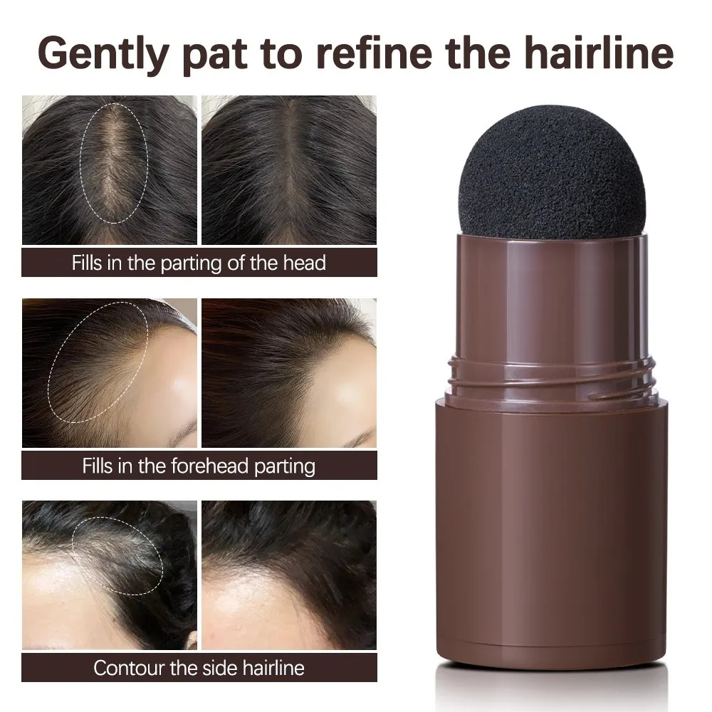 New Waterproof Hairline Powder Anti-Sweat Volumizing Hairline Concealer Long Lasting Buildable Root Cover Powder Makeup Tool