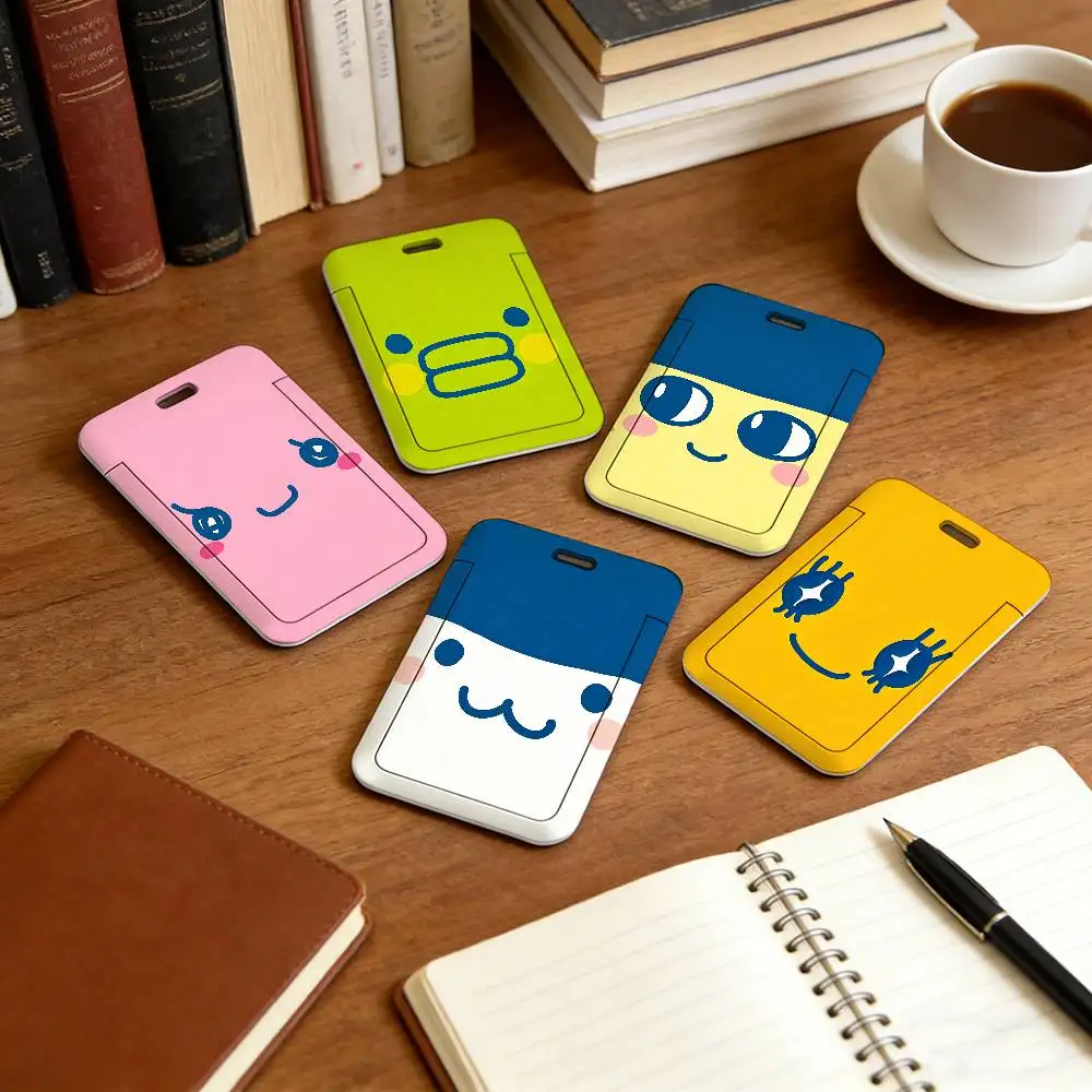 Cartoon T-Tamagotchi Fashion Badge Reel Dress Clips Brooches With Tags ID Name Card Holders Gift